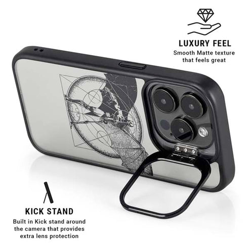 DC Comics Batman Skeleton diagram Art iPhone 15 Pro Kickstand Case