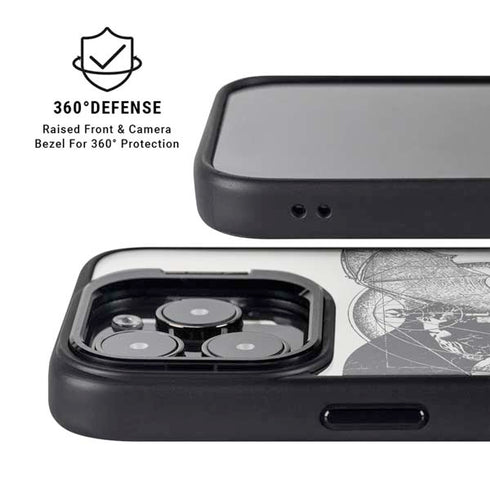 DC Comics Batman Skeleton diagram Art iPhone 15 Pro Kickstand Case