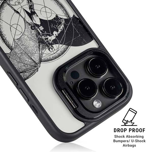 DC Comics Batman Skeleton diagram Art iPhone 15 Pro Max Kickstand Case