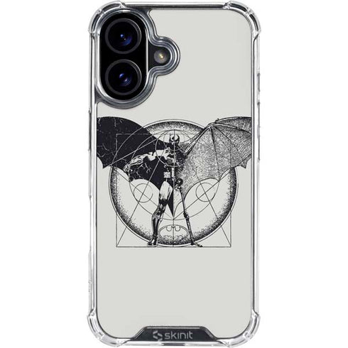 DC Comics Batman Skeleton diagram Art iPhone 16 Clear Case