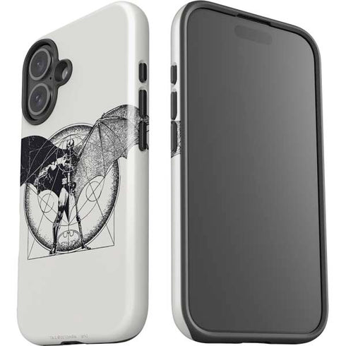 DC Comics Batman Skeleton diagram Art iPhone 16 Impact Case