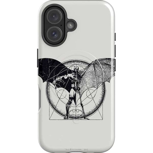DC Comics Batman Skeleton diagram Art iPhone 16 Magsafe Impact Case