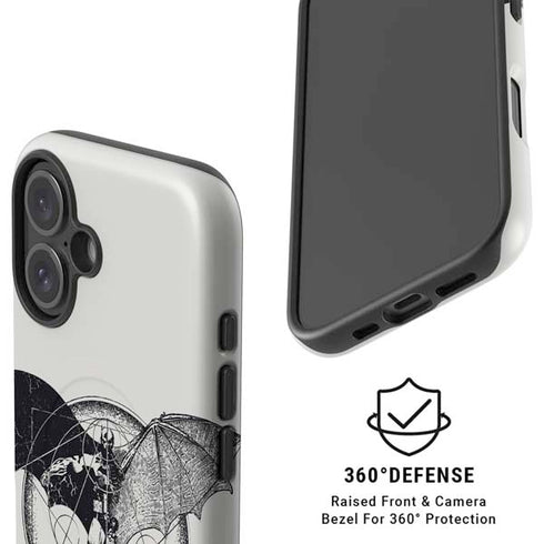 DC Comics Batman Skeleton diagram Art iPhone 16 Magsafe Impact Case