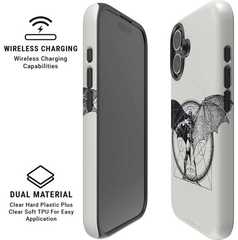 DC Comics Batman Skeleton diagram Art iPhone 16 Magsafe Impact Case