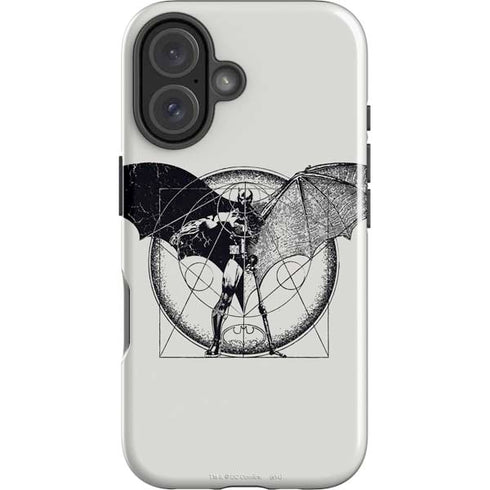 DC Comics Batman Skeleton diagram Art iPhone 16 Plus Impact Case