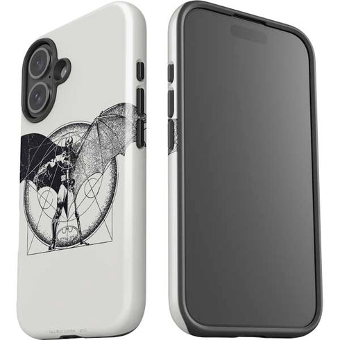 DC Comics Batman Skeleton diagram Art iPhone 16 Plus Impact Case