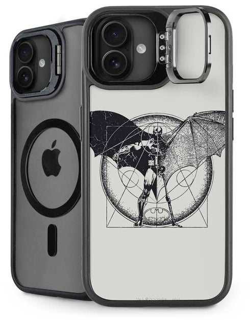 DC Comics Batman Skeleton diagram Art iPhone 16 Plus Kickstand Case