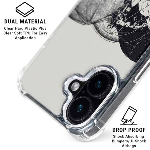 DC Comics Batman Skeleton diagram Art iPhone 16 Plus MagSafe Case