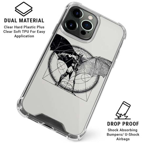 DC Comics Batman Skeleton diagram Art iPhone 16 Pro Max Clear Case