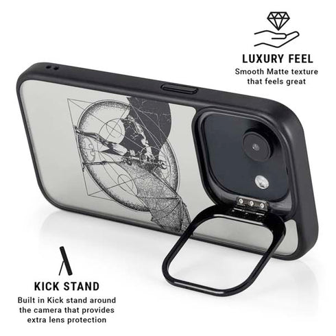 DC Comics Batman Skeleton diagram Art iPhone 16e Kickstand Case