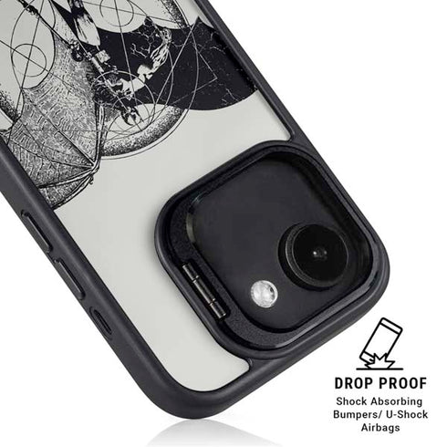 DC Comics Batman Skeleton diagram Art iPhone 16e Kickstand Case