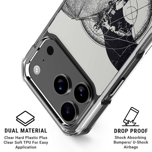 DC Comics Batman Skeleton diagram Art iPhone 18 Pro Clear Case