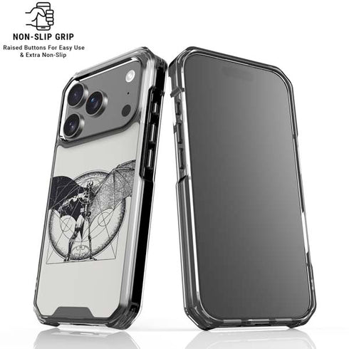 DC Comics Batman Skeleton diagram Art iPhone 18 Pro Clear Case