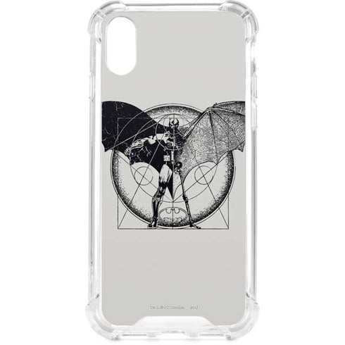 DC Comics Batman Skeleton diagram Art iPhone XS Clear Case