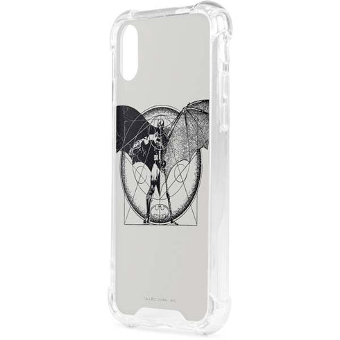 DC Comics Batman Skeleton diagram Art iPhone XS Clear Case