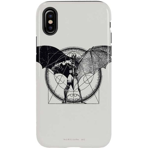 DC Comics Batman Skeleton diagram Art iPhone XS Pro Case