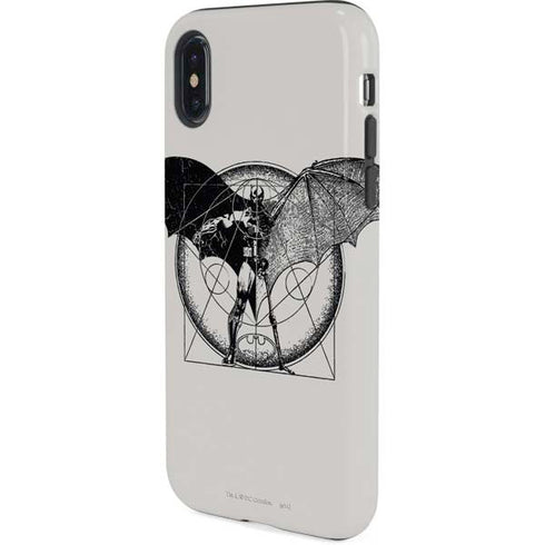 DC Comics Batman Skeleton diagram Art iPhone XS Pro Case