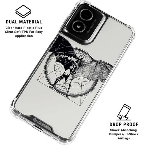 DC Comics Batman Skeleton diagram Art Moto G Power 5G (2024) Clear Case
