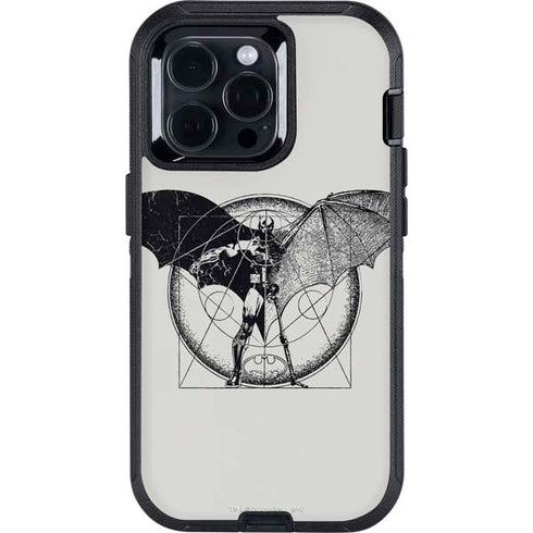 DC Comics Batman Skeleton diagram Art Otterbox Defender iPhone Skin