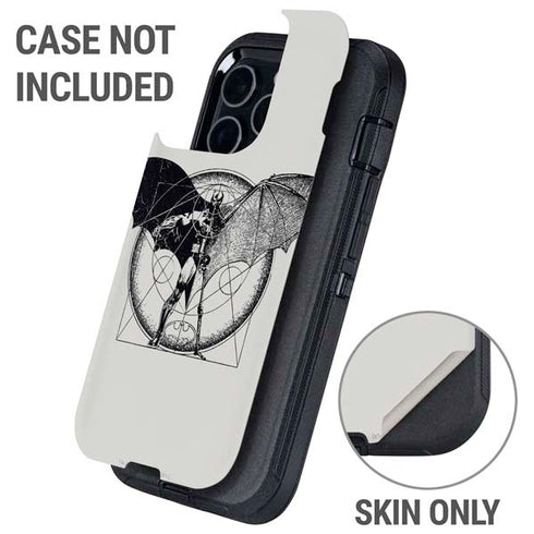 DC Comics Batman Skeleton diagram Art Otterbox Defender iPhone Skin