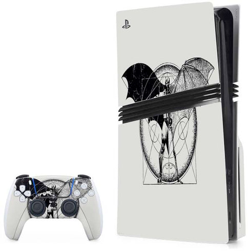 DC Comics Batman Skeleton diagram Art PS5 Pro Disk Bundle Skin
