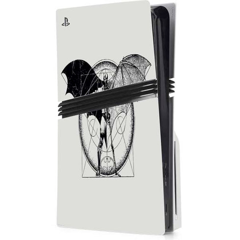 DC Comics Batman Skeleton diagram Art PS5 Pro Disk Console Skin