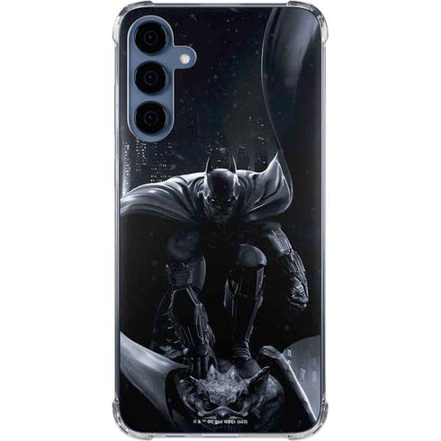 DC Comics Arkham Origins Batman In action pose Galaxy A35 5G Clear Case