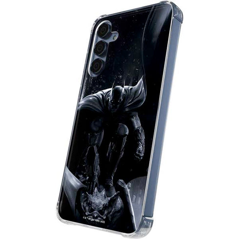 DC Comics Arkham Origins Batman In action pose Galaxy A35 5G Clear Case