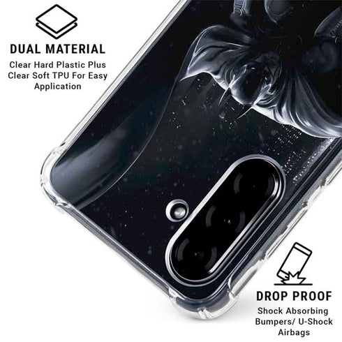 DC Comics Arkham Origins Batman In action pose Galaxy A36 5G Clear Case