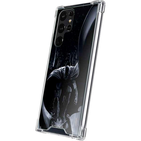 DC Comics Arkham Origins Batman In action pose Galaxy S23 Ultra Clear Case