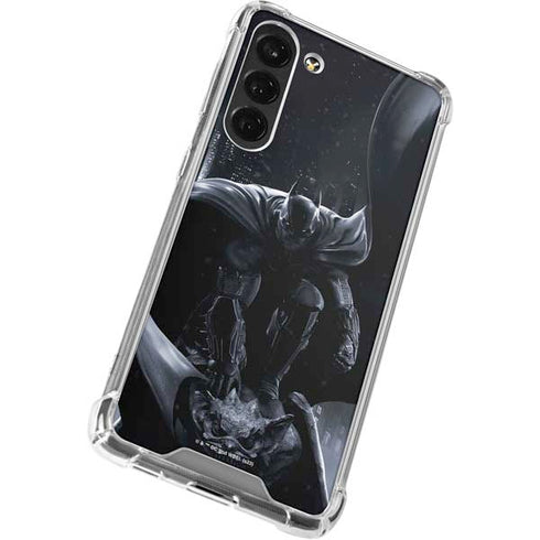 DC Comics Arkham Origins Batman In action pose Galaxy S24 FE Clear Case
