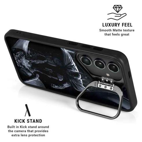 DC Comics Arkham Origins Batman In action pose Galaxy S25 Kickstand Case