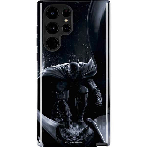 DC Comics Arkham Origins Batman In action pose Galaxy S25 Ultra Impact Case