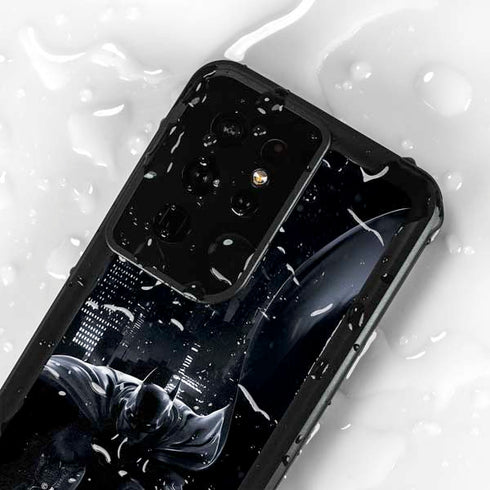 DC Comics Arkham Origins Batman In action pose Galaxy S24 Ultra Waterproof Case