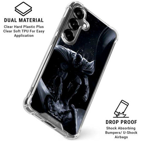 DC Comics Arkham Origins Batman In action pose Galaxy S26 Plus Clear Case