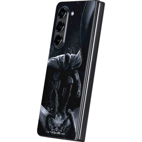 DC Comics Arkham Origins Batman In action pose Galaxy Z Fold5 5G Skin