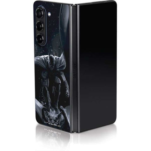 DC Comics Arkham Origins Batman In action pose Galaxy Z Fold5 5G Skin