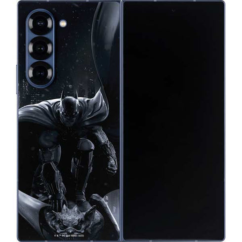DC Comics Arkham Origins Batman In action pose Galaxy Z Fold6 Skin