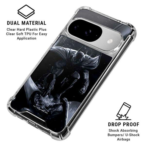 DC Comics Arkham Origins Batman In action pose Google Pixel 10 Clear Case