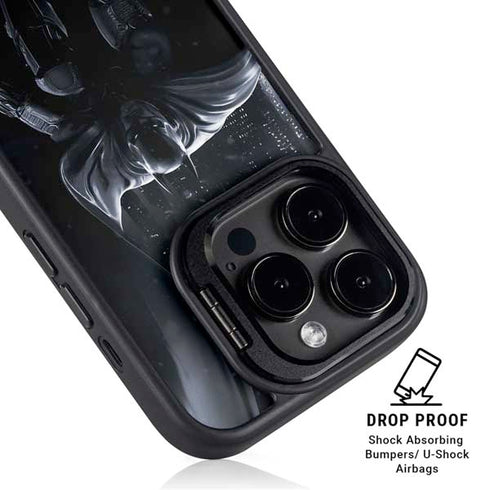 DC Comics Arkham Origins Batman In action pose iPhone 14 Pro Max Kickstand Case