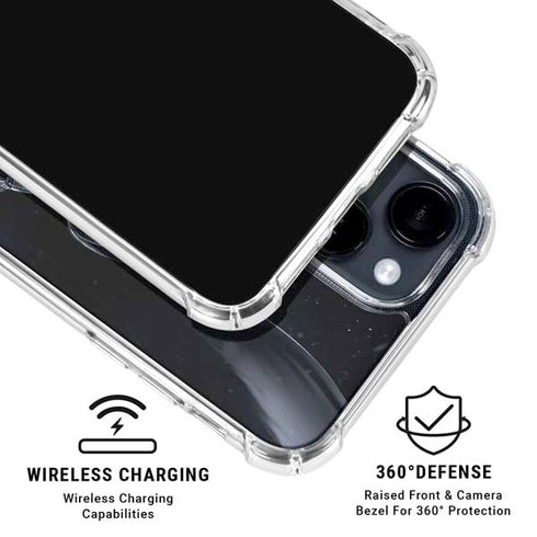 DC Comics Arkham Origins Batman In action pose iPhone 15 Clear Case