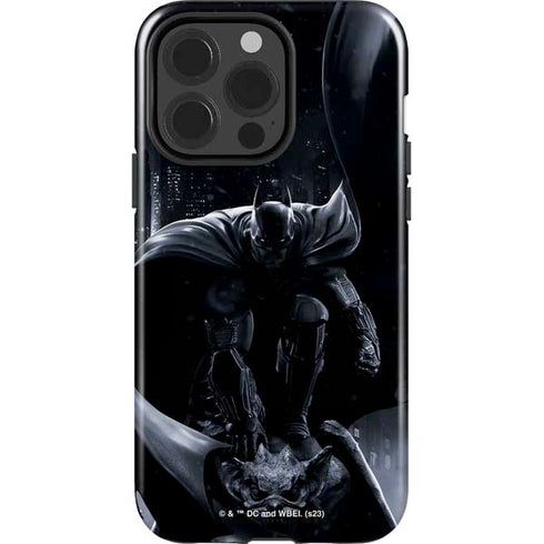 DC Comics Arkham Origins Batman In action pose iPhone 15 Pro Impact Case