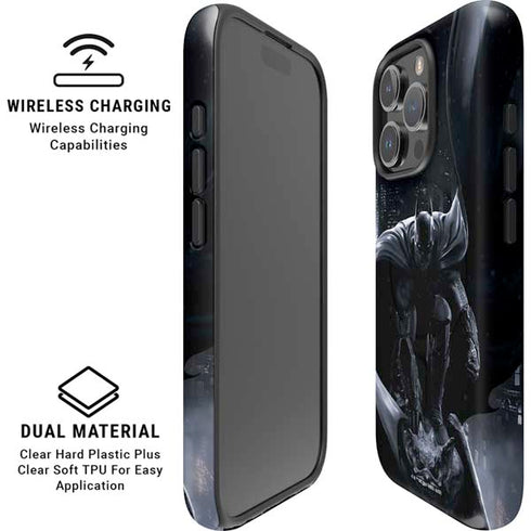 DC Comics Arkham Origins Batman In action pose iPhone 16 Pro Magsafe Impact Case