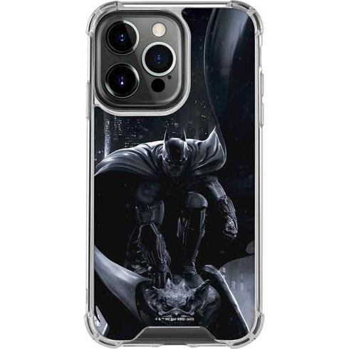 DC Comics Arkham Origins Batman In action pose iPhone 16 Pro Max Clear Case
