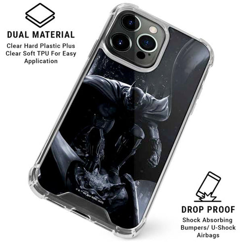 DC Comics Arkham Origins Batman In action pose iPhone 16 Pro Max Clear Case