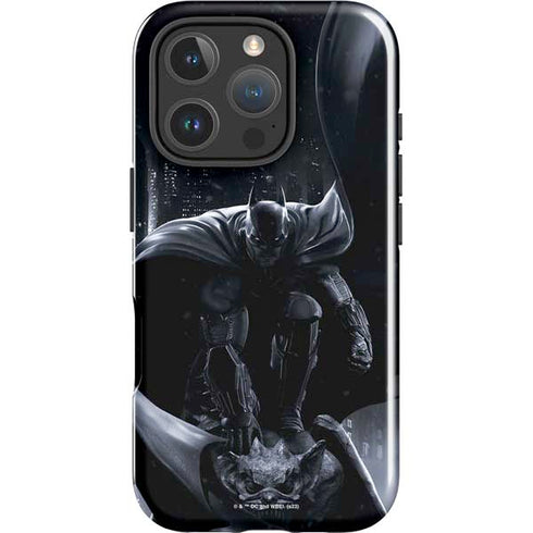 DC Comics Arkham Origins Batman In action pose iPhone 16 Pro Max Impact Case