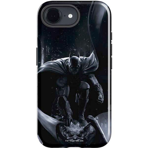 DC Comics Arkham Origins Batman In action pose iPhone 16e Impact Case