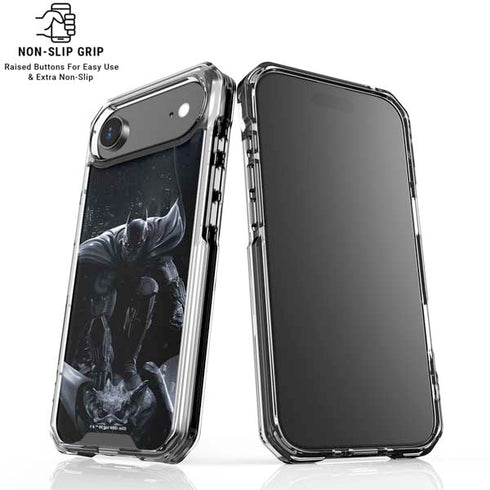 DC Comics Arkham Origins Batman In action pose iPhone 17 Air Clear Case