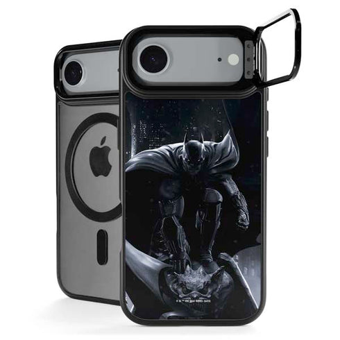 DC Comics Arkham Origins Batman In action pose iPhone 17 Air Kickstand Case