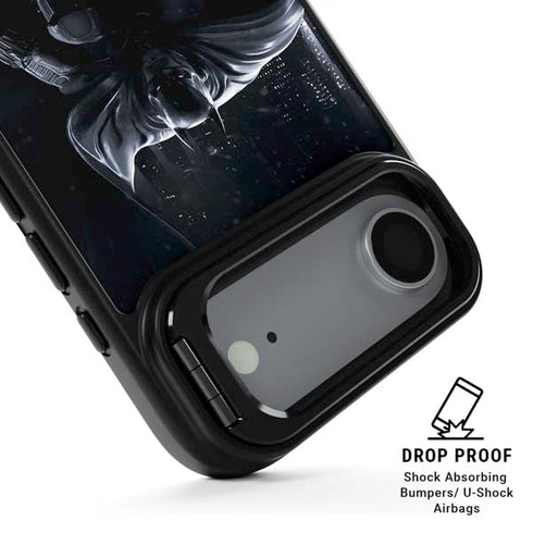 DC Comics Arkham Origins Batman In action pose iPhone 17 Air Kickstand Case